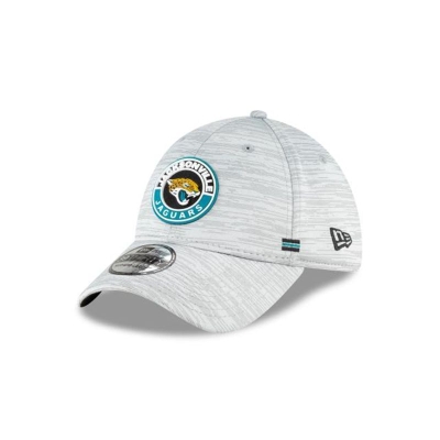 Jacksonville Jaguars Gorra | New Era Official NFL Fall Sideline 39thirty Stretch Fit Cap Mexico - Grises